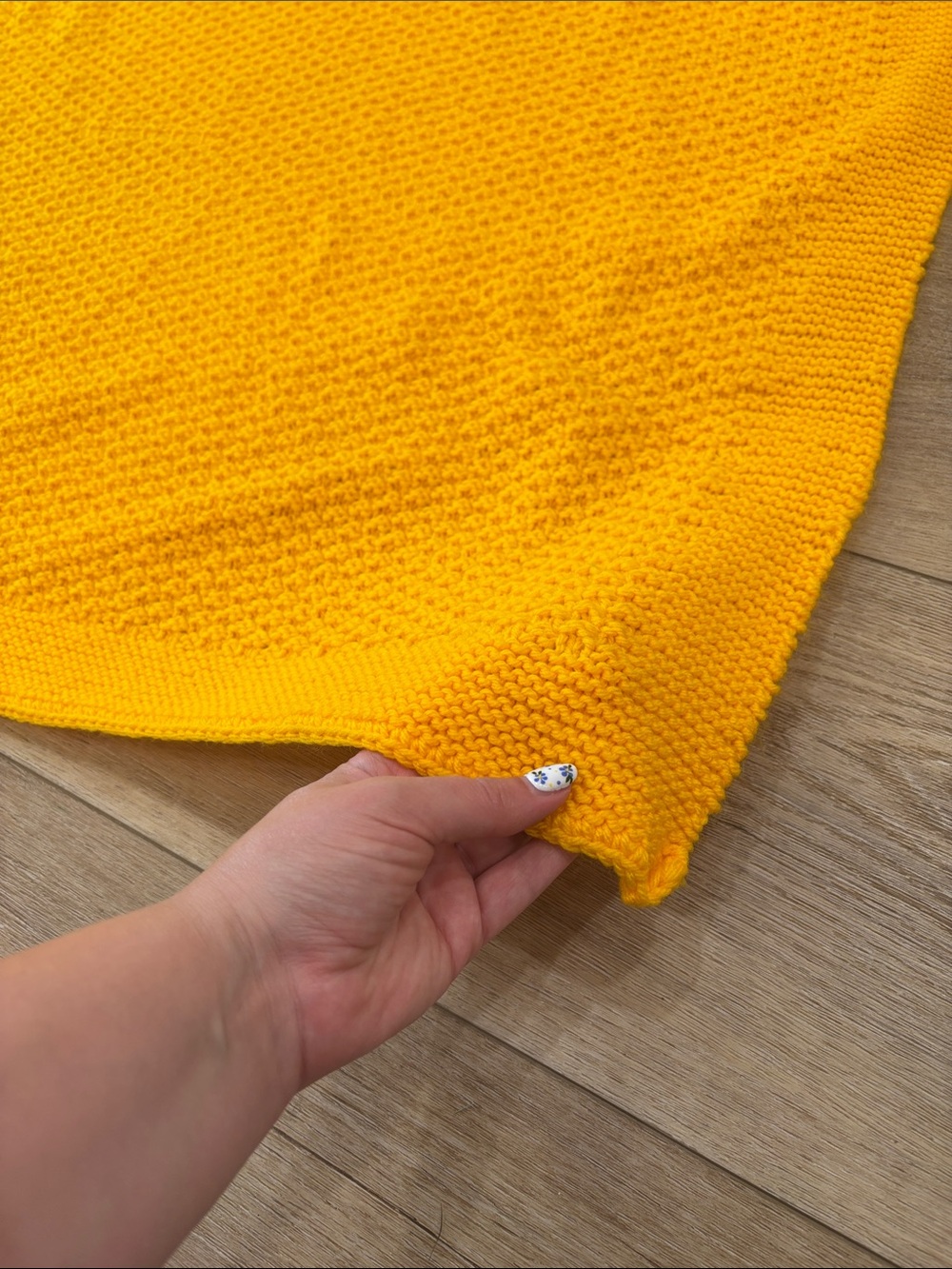 Bright Yellow Knit Throw Blanket